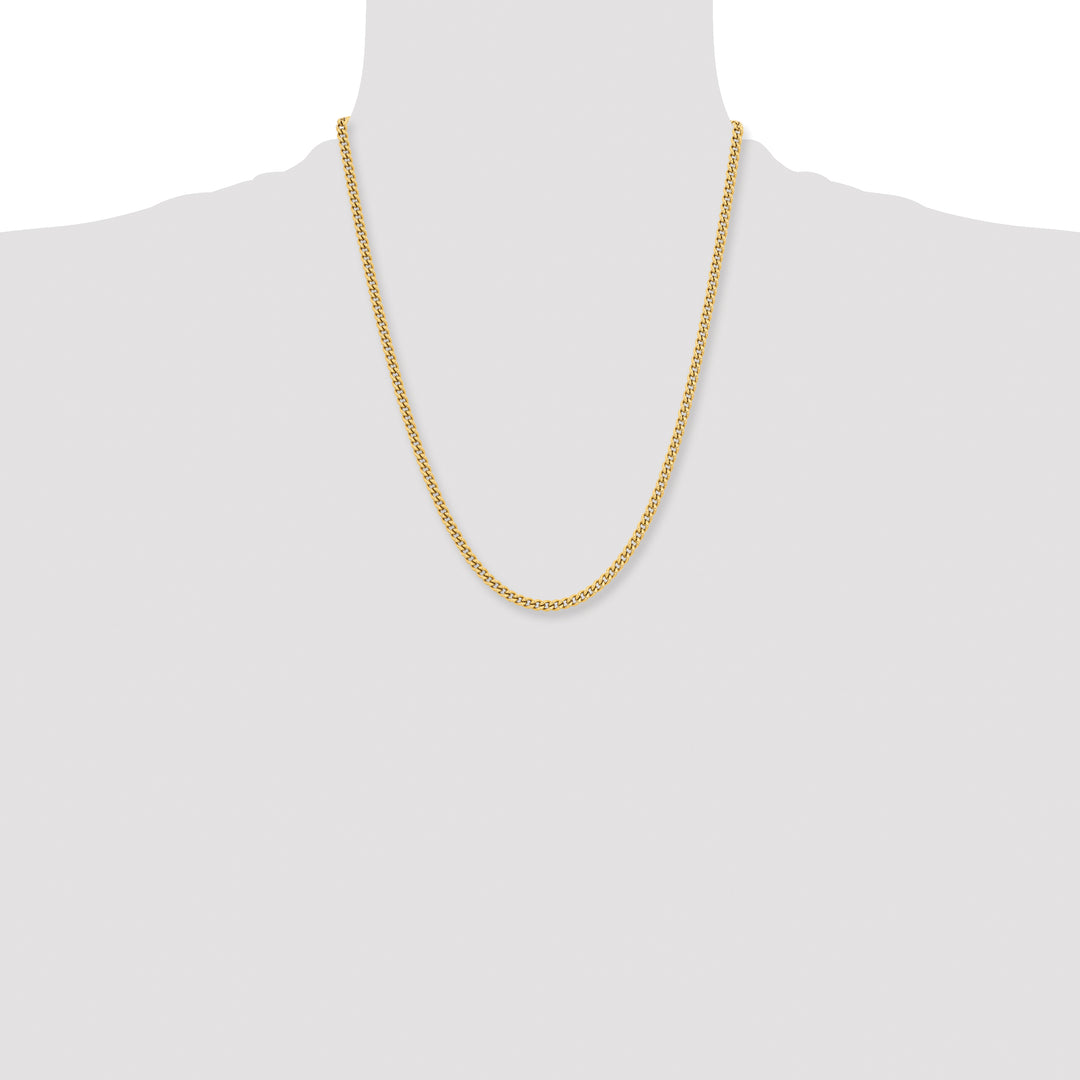 Chisel Stainless Steel Yellow Finish Finish 4mm Round Curb Chain