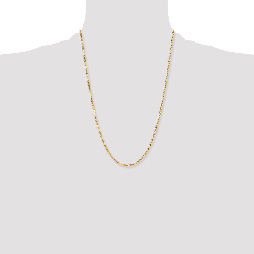Chisel Stainless Steel Yellow Finish Finish 3mm Curb Chain