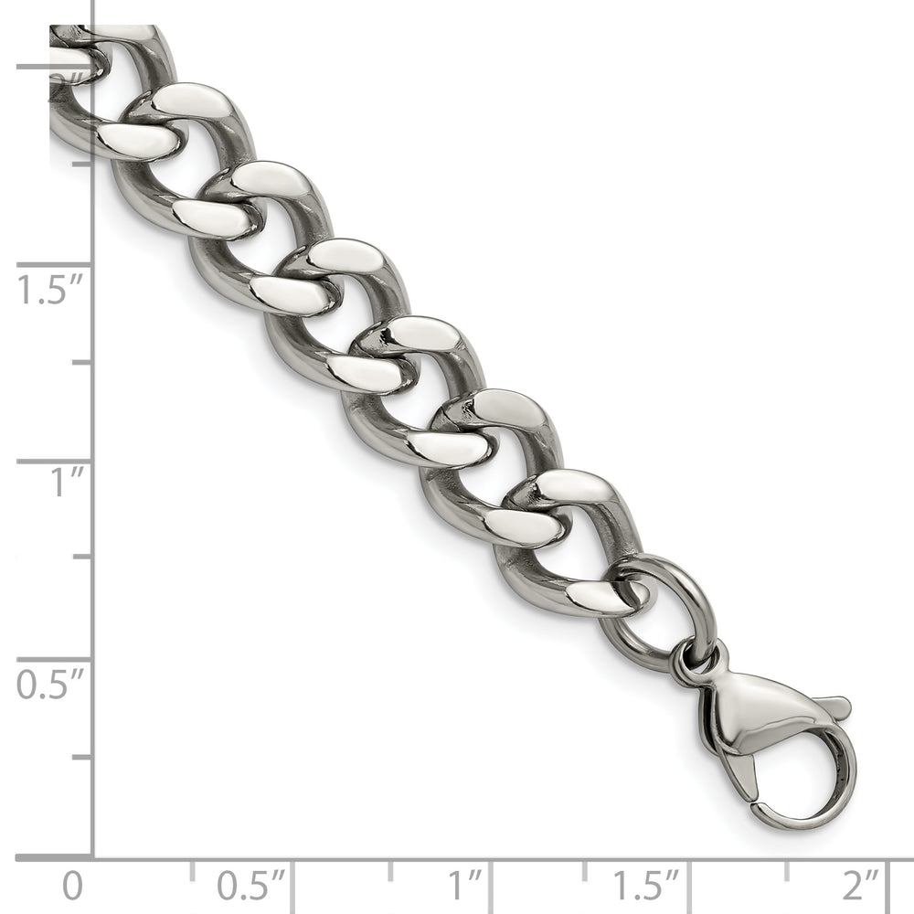 Chisel Stainless Steel 11.5mm Curb Bracelet