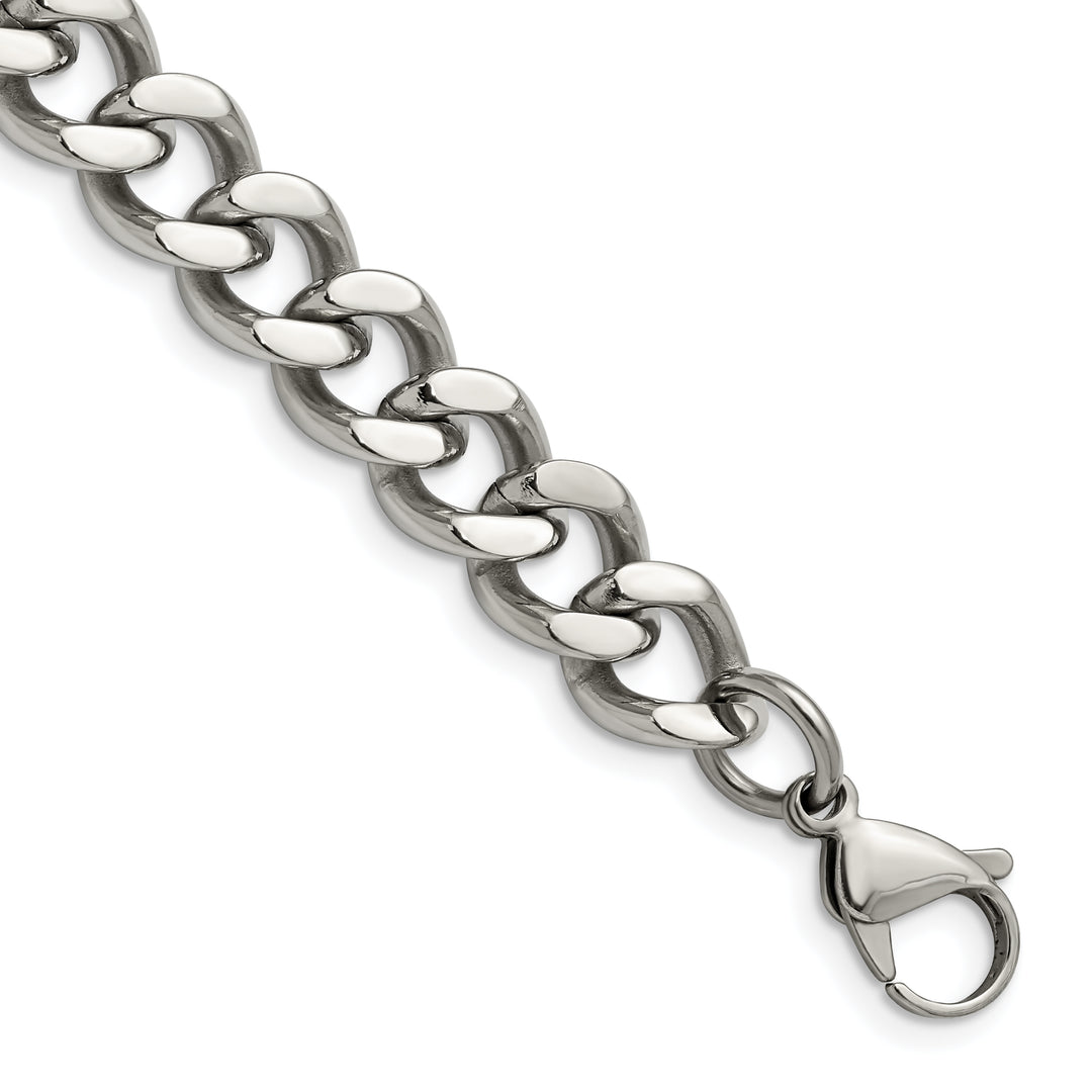 Chisel Stainless Steel 11.5mm Curb Bracelet