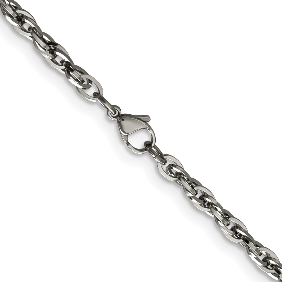 Chisel Stainless Steel 4.2mm Fancy Twisted Link Chain