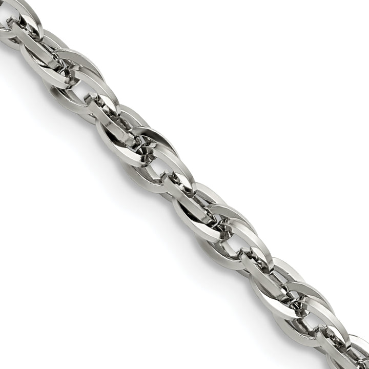 Chisel Stainless Steel 4.2mm Fancy Twisted Link Chain