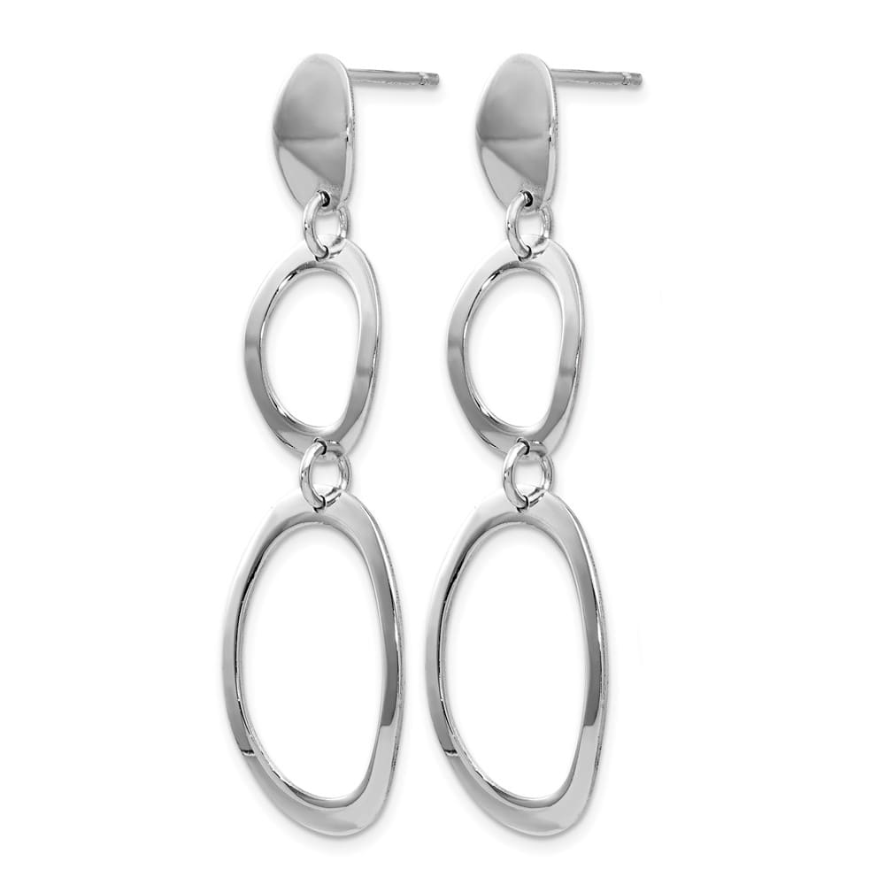 Lovely Rita's Earrings Sterling Silver 48mm Polished Post Dangle Earrings