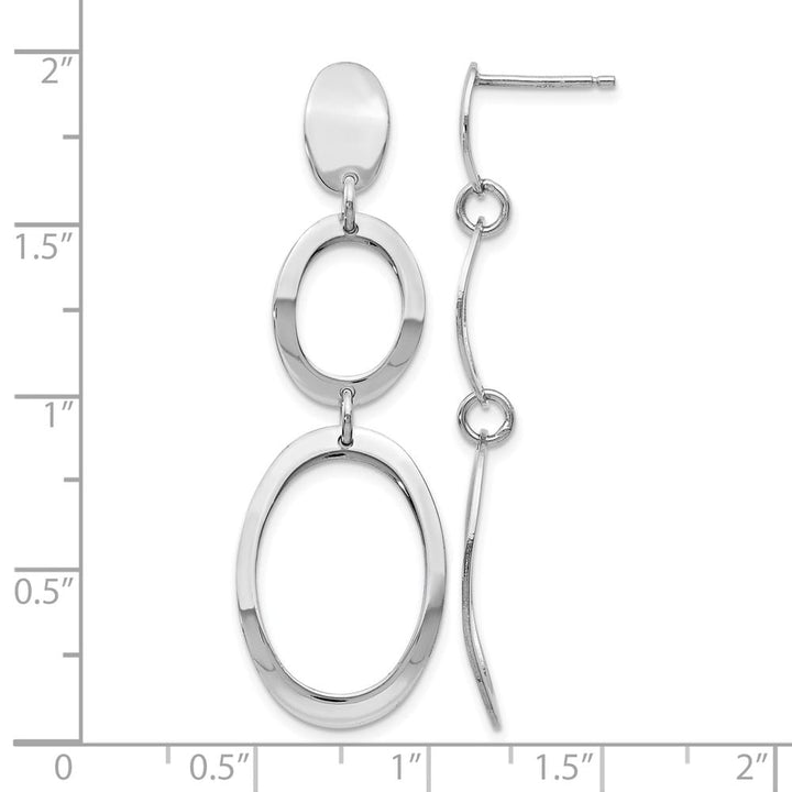 Lovely Rita's Earrings Sterling Silver 48mm Polished Post Dangle Earrings