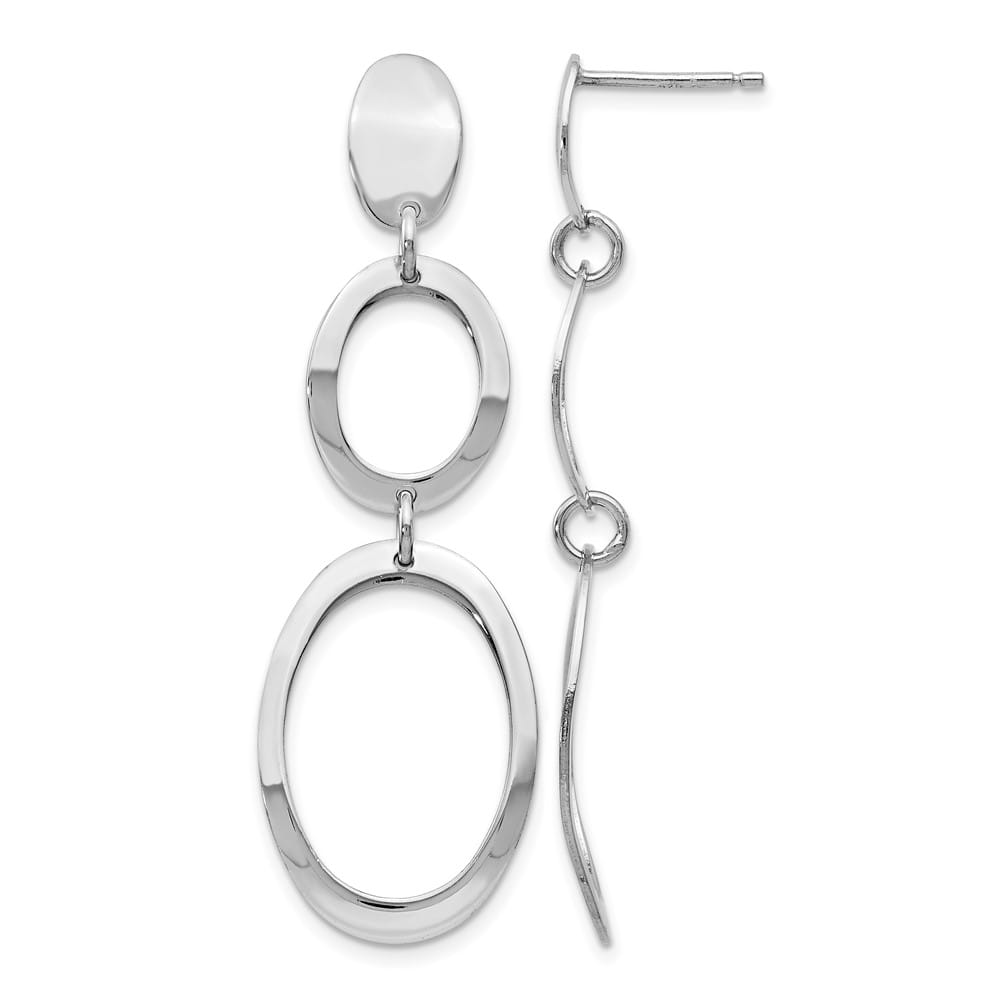 Lovely Rita's Earrings Sterling Silver 48mm Polished Post Dangle Earrings