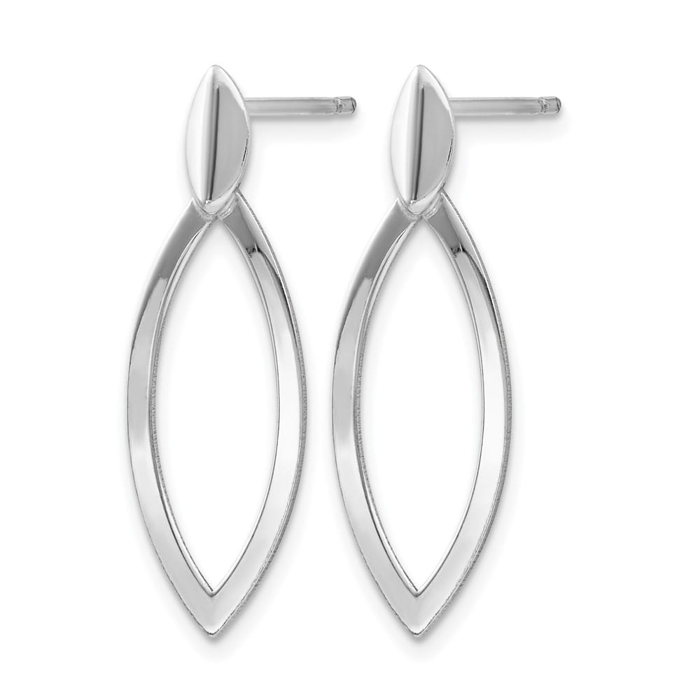 Lovely Rita's Earrings Sterling Silver 25.25mm Polished Post Dangle Earrings
