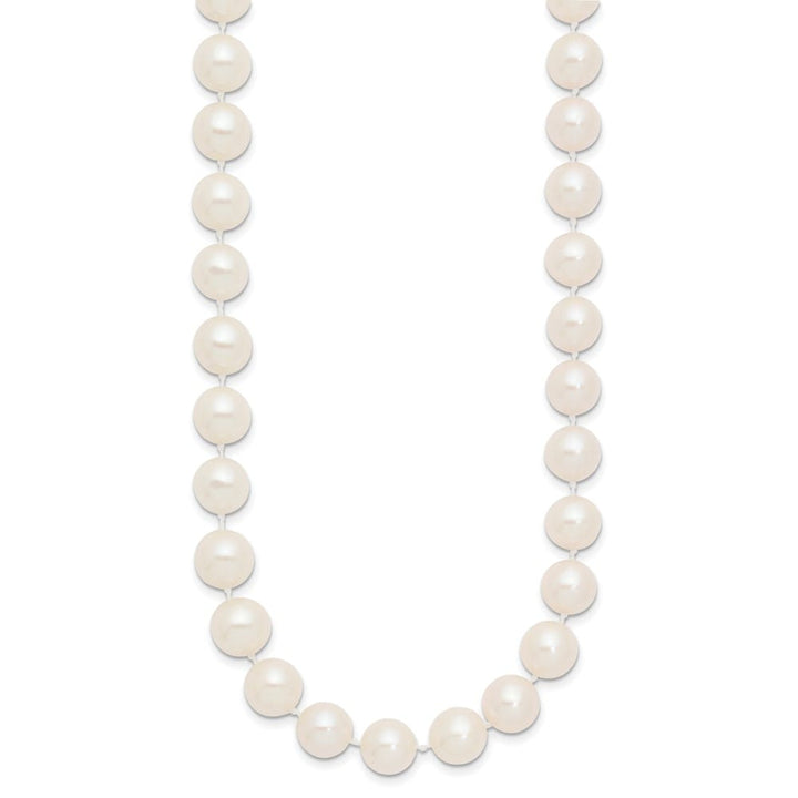 14K Yellow Gold 9-10mm White Round Cultured Pearl 20 inch Necklace