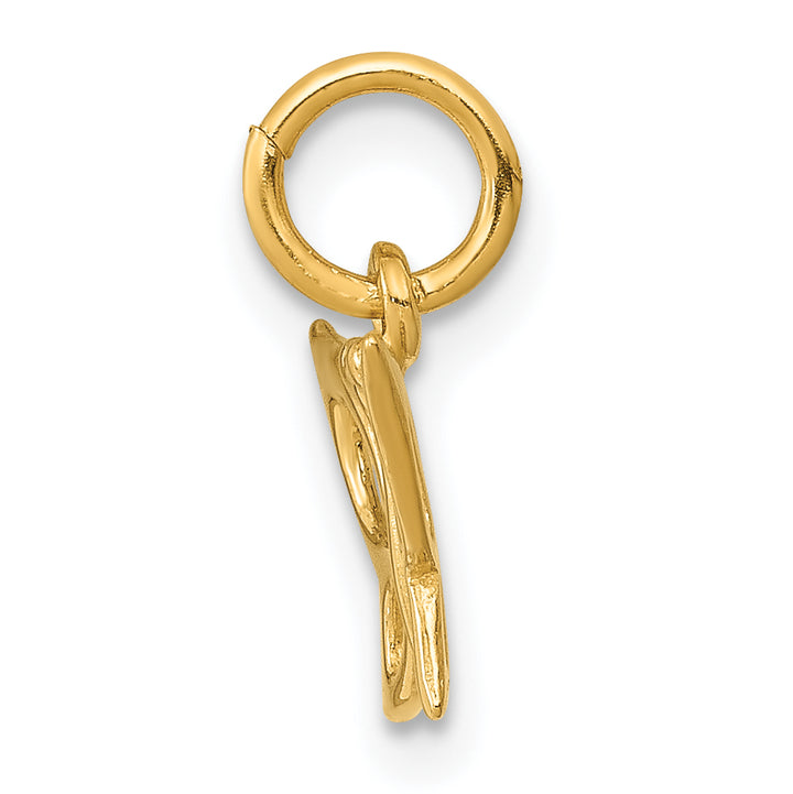 14k Yellow Gold Polished Finised Butterfly Charm Pendant