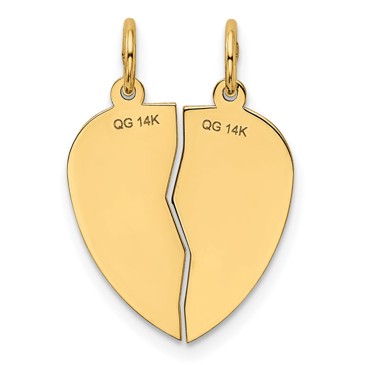 14kt Yellow Gold Break-apart I LOVE YOU Charm Pendant