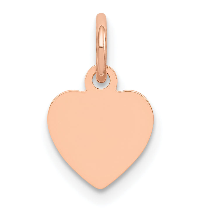 14K Rose Gold Polish Heart Shaped Disc Pendant