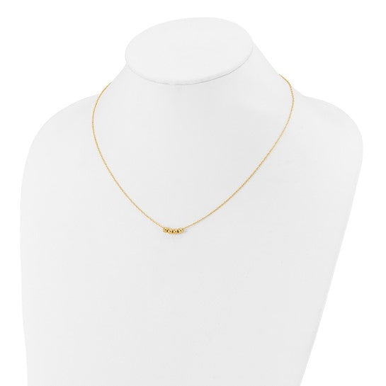 14k Yellow Gold Chain with four spacer beads