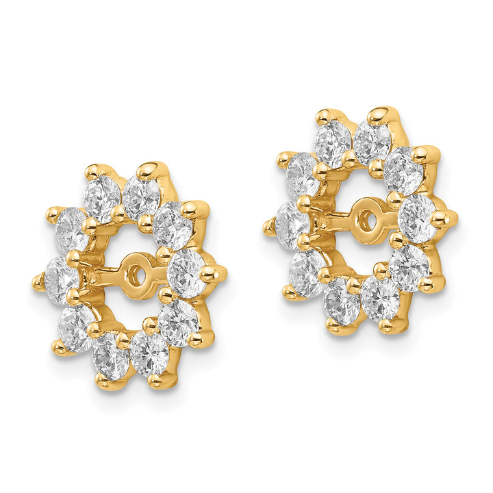14k Yellow Gold 1 CT VS Diamond Fancy Earring Jackets