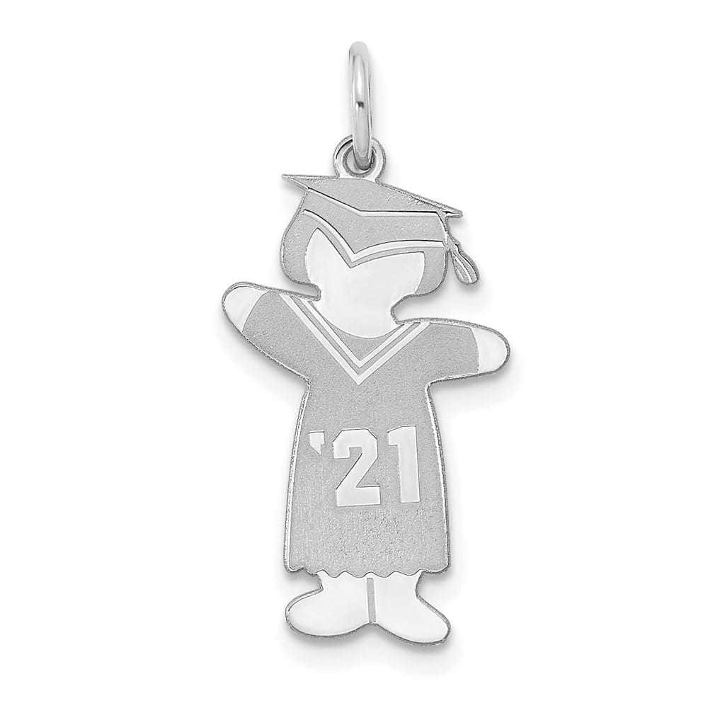 Lovely Rita's Pendants & Charms Sterling Silver Class of 2021 Girl Cuddle Charm