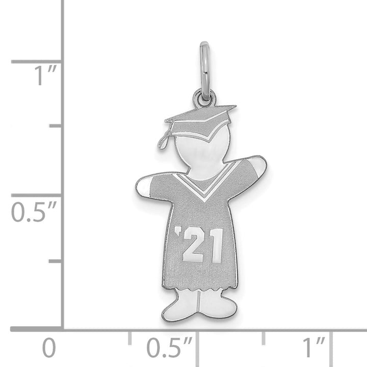 Lovely Rita's Pendants & Charms Sterling Silver Class of 2021 Boy Cuddle Charm