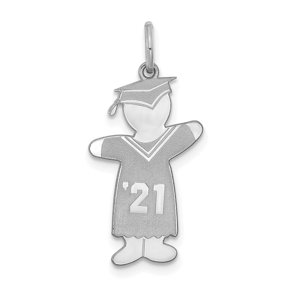 Lovely Rita's Pendants & Charms Sterling Silver Class of 2021 Boy Cuddle Charm