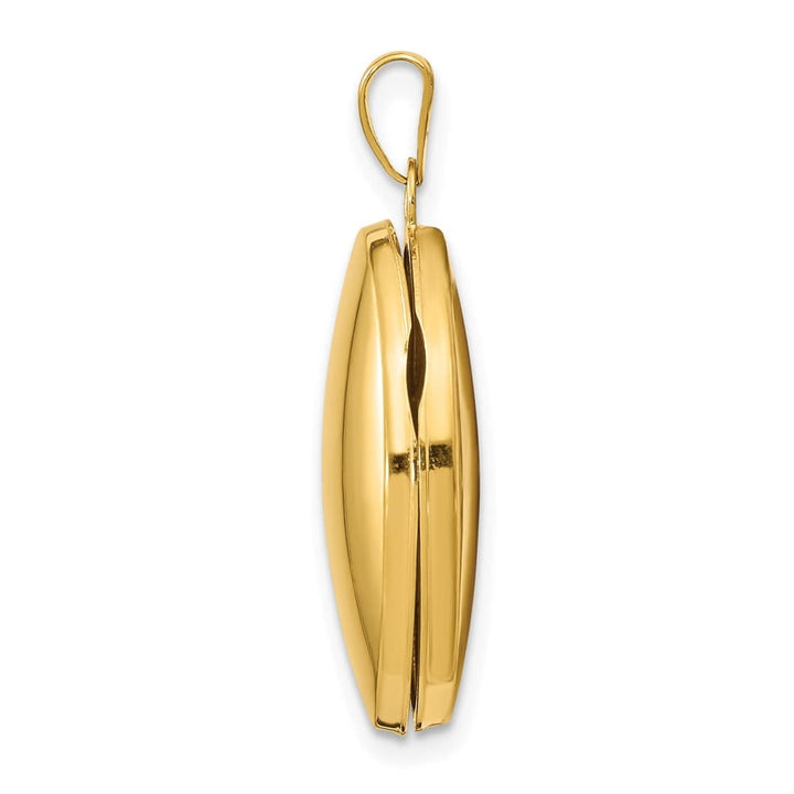 Lovely Rita's Pendants & Charms 14K Yellow Gold Polished Plain 26mm Oval Locket