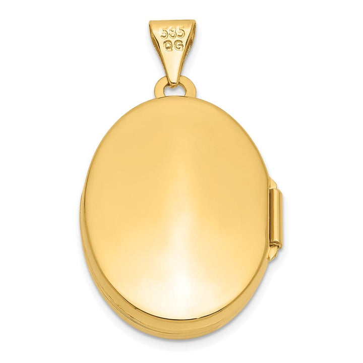 Lovely Rita's Pendants & Charms 14K Yellow Gold Polished Plain 26mm Oval Locket
