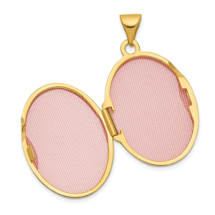 Lovely Rita's Pendants & Charms 14K Yellow Gold Polished Plain 26mm Oval Locket