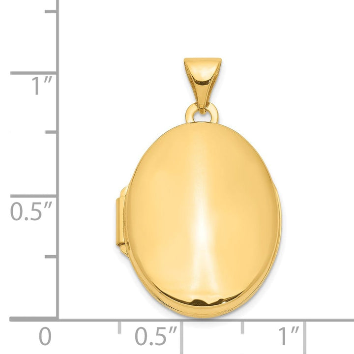 Lovely Rita's Pendants & Charms 14K Yellow Gold Polished Plain 26mm Oval Locket