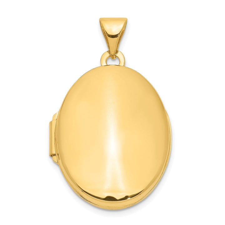 Lovely Rita's Pendants & Charms 14K Yellow Gold Polished Plain 26mm Oval Locket