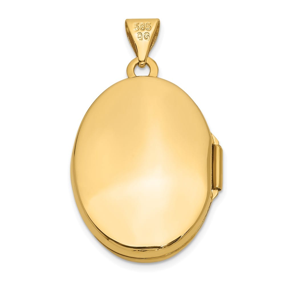 Lovely Rita's Pendants & Charms 14K Yellow Gold Floral Border 21mm Oval Locket