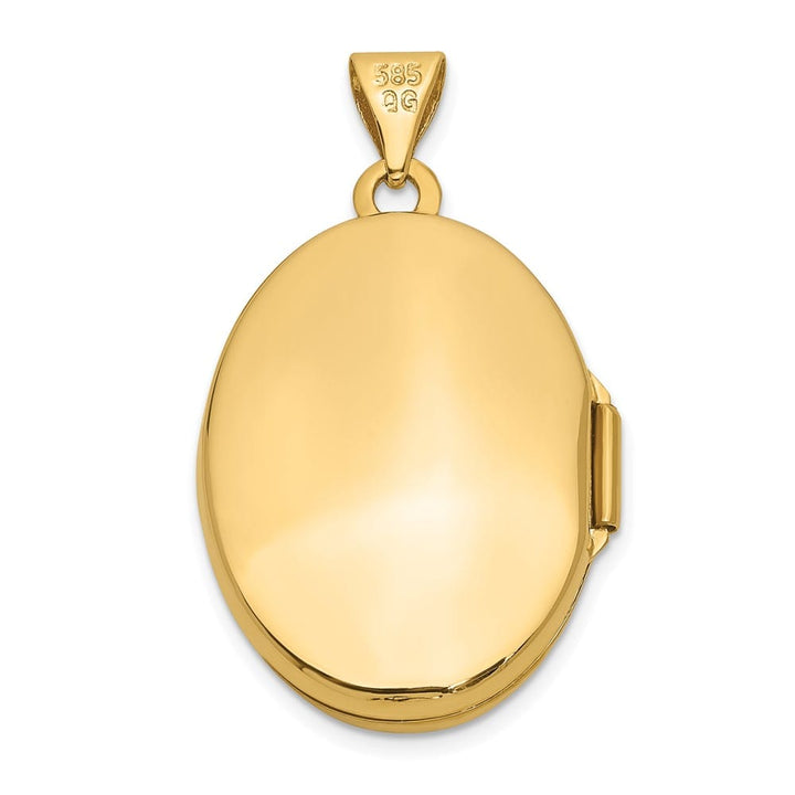 Lovely Rita's Pendants & Charms 14K Yellow Gold Floral Border 21mm Oval Locket