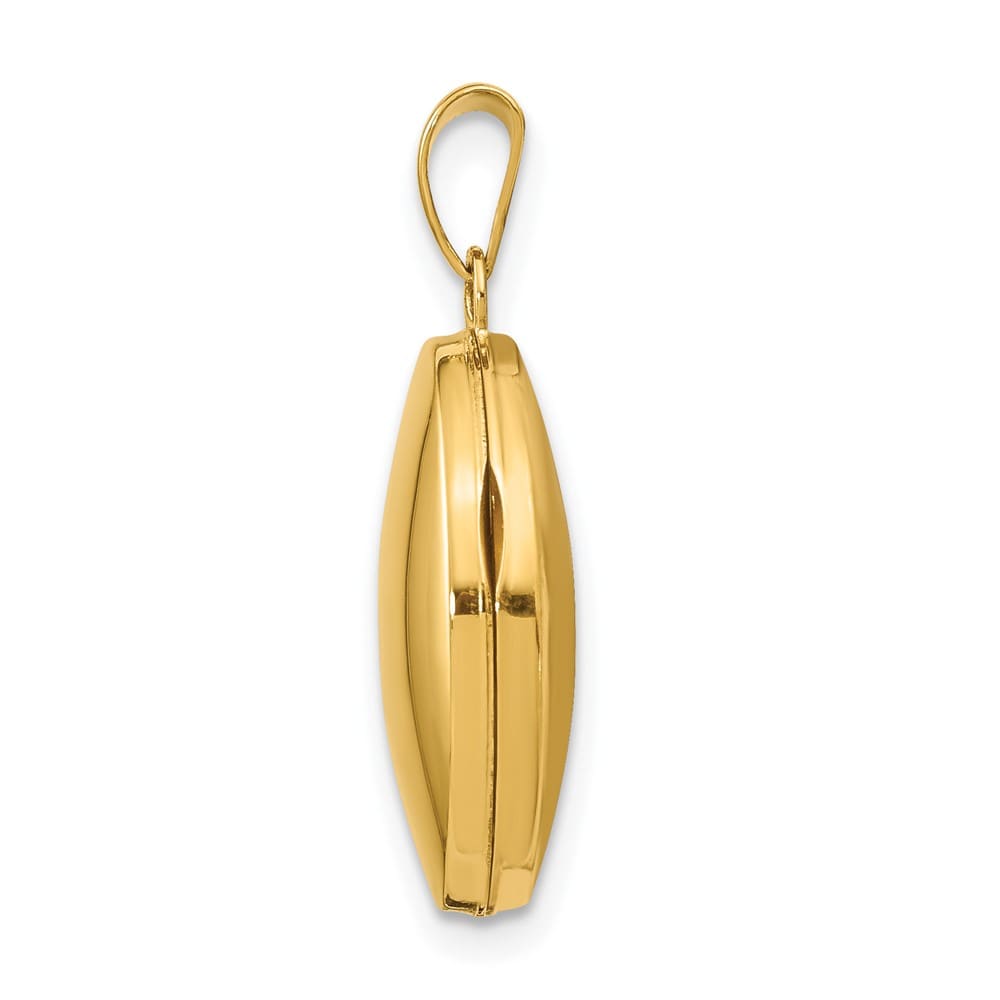 Lovely Rita's Pendants & Charms 14K Yellow Gold Polished Plain 17mm Oval Locket
