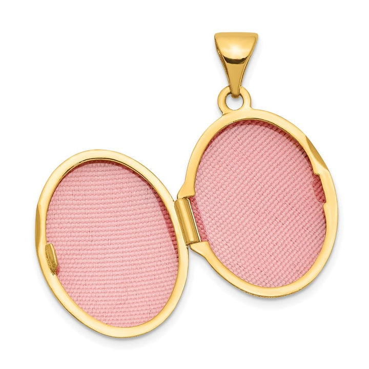 Lovely Rita's Pendants & Charms 14K Yellow Gold Polished Plain 17mm Oval Locket