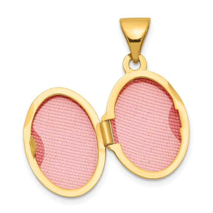 Lovely Rita's Pendants & Charms 14K Yellow Gold Polished Plain 13mm Oval Locket