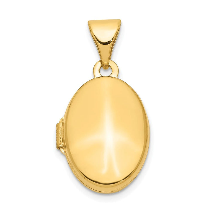 Lovely Rita's Pendants & Charms 14K Yellow Gold Polished Plain 13mm Oval Locket