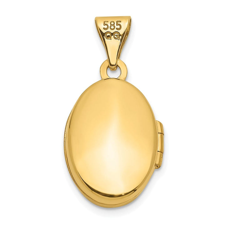 Lovely Rita's Pendants & Charms 14K Yellow Gold Beaded Scroll Design 13mm Oval Locket