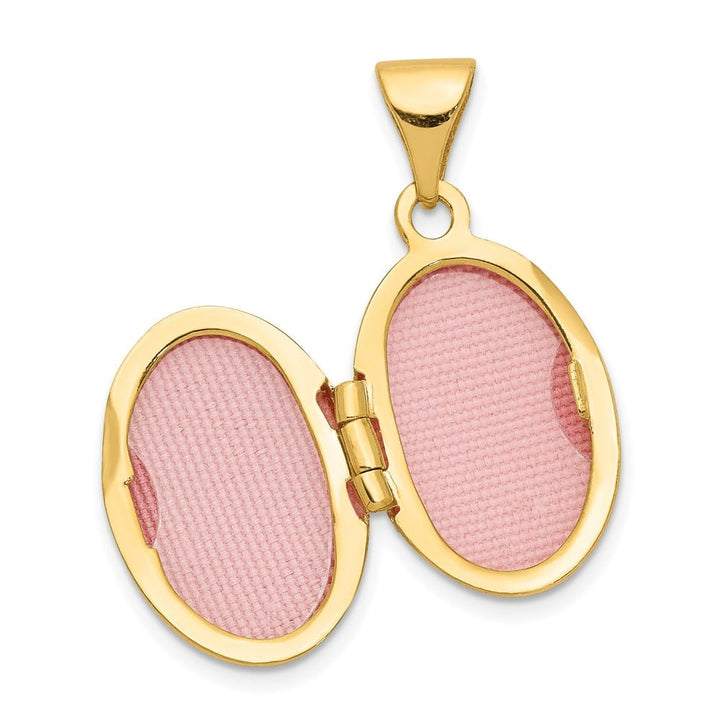 Lovely Rita's Pendants & Charms 14K Yellow Gold Beaded Scroll Design 13mm Oval Locket