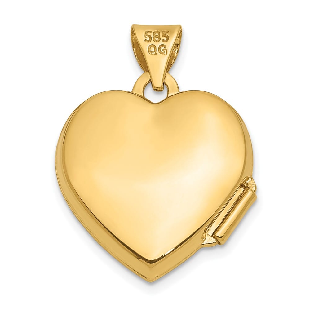Lovely Rita's Pendants & Charms 14K Yellow Gold Polished Scrolled 15mm Heart Locket