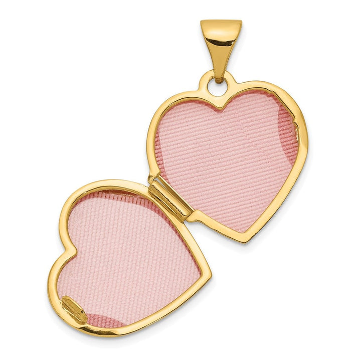 Lovely Rita's Pendants & Charms 14K Yellow Gold Polished Scrolled 15mm Heart Locket