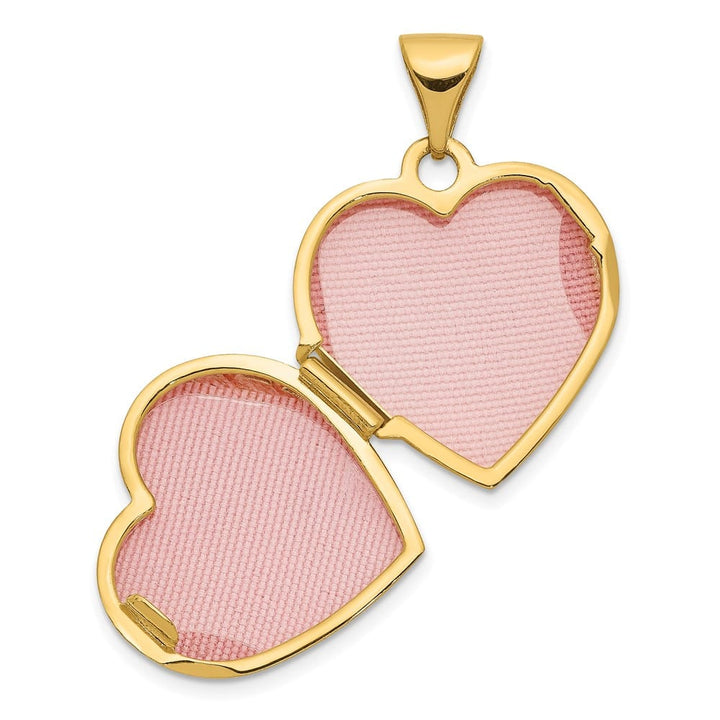 Lovely Rita's Pendants & Charms 14K Yellow Gold Floral 15mm Heart Locket