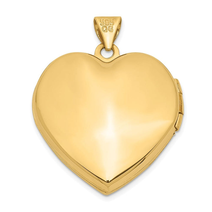 Lovely Rita's Pendants & Charms 14K Yellow Gold Floral 21mm Heart Locket