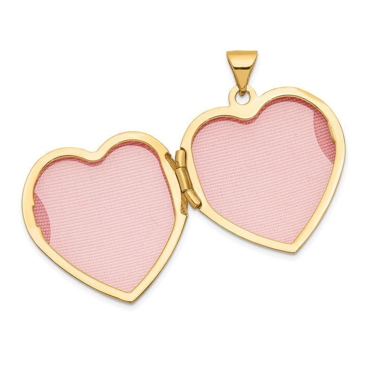 Lovely Rita's Pendants & Charms 14K Yellow Gold Floral 21mm Heart Locket