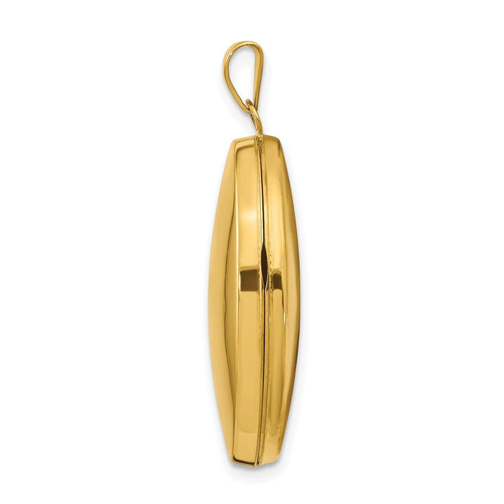 Lovely Rita's Pendants & Charms 14K Yellow Gold Polished Domed Plain 26mm Oval Locket