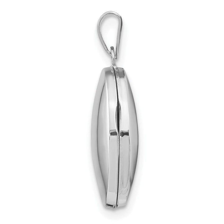 Lovely Rita's Pendants & Charms 14K White Gold Polished Plain 17mm Oval Locket