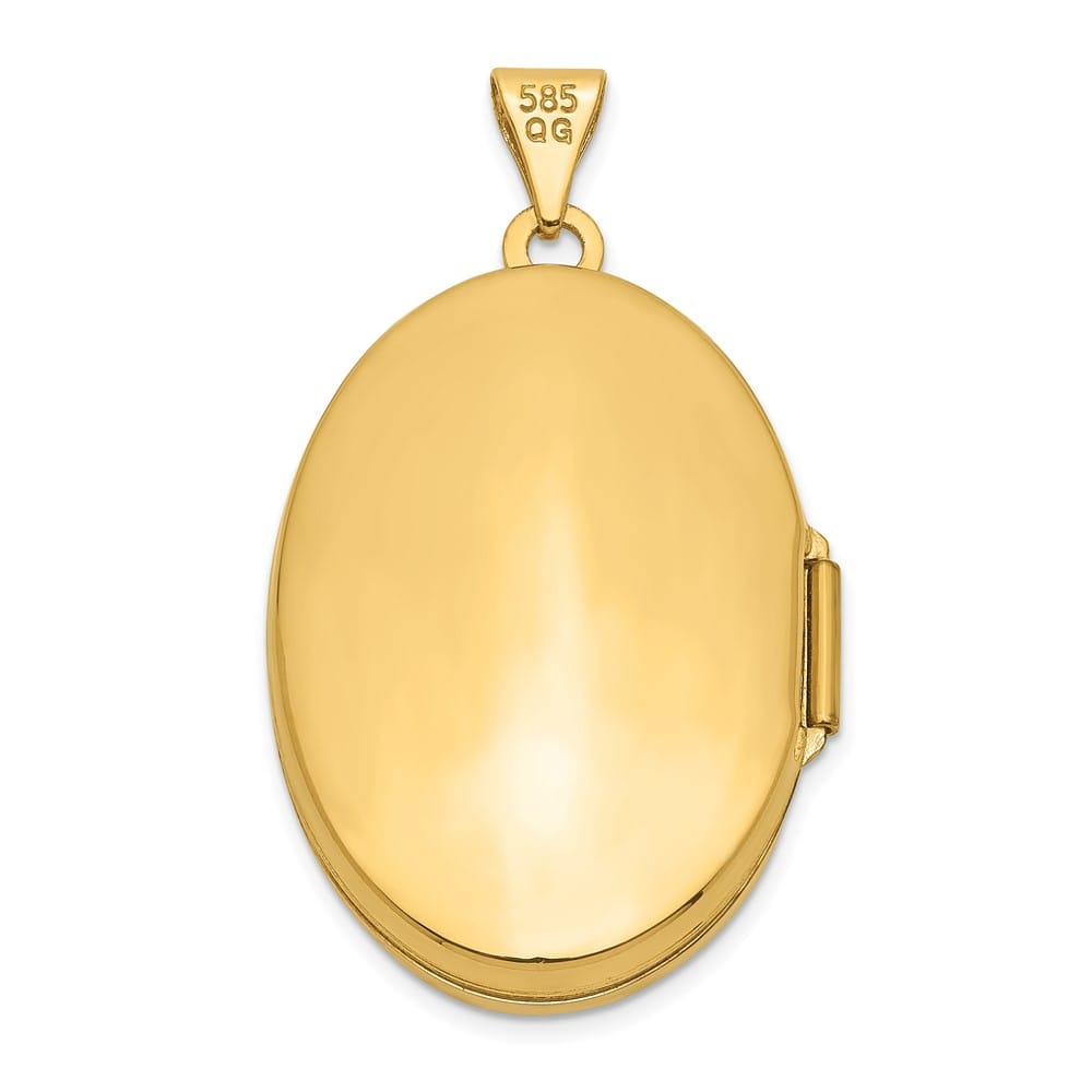 Lovely Rita's Pendants & Charms 14K Yellow Gold Scroll Design 26mm Oval Locket