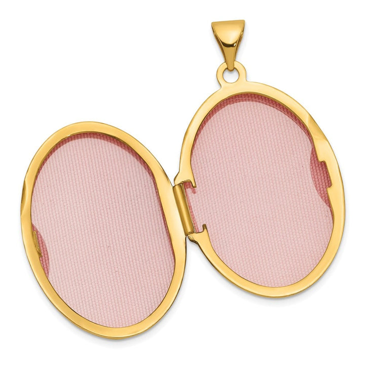 Lovely Rita's Pendants & Charms 14K Yellow Gold Scroll Design 26mm Oval Locket