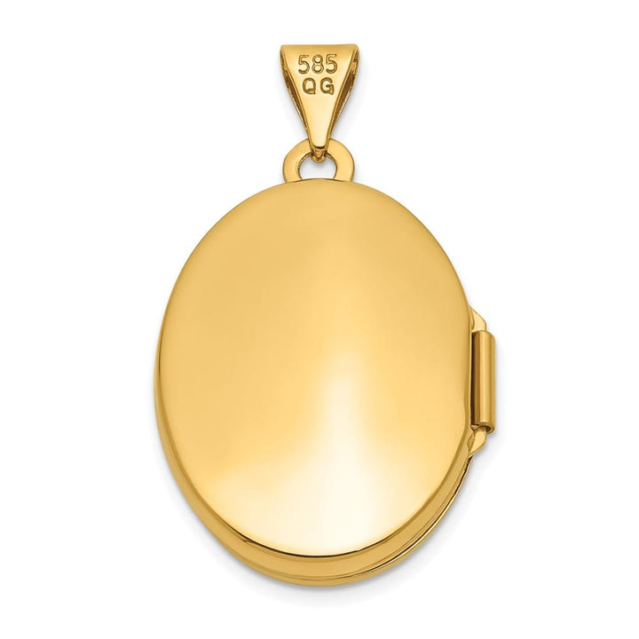 Lovely Rita's Pendants & Charms 14K Yellow Gold Heart Border 21mm Oval Locket