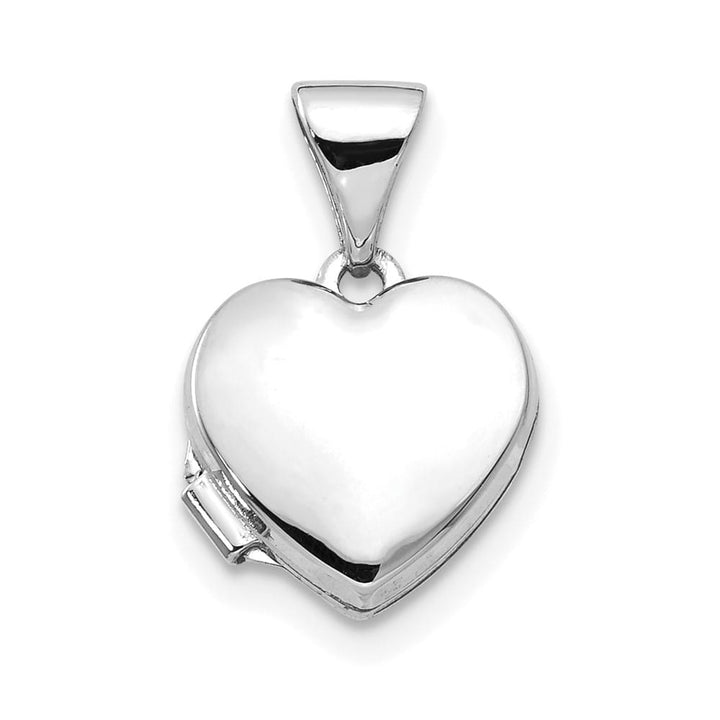 Lovely Rita's Pendants & Charms 14K White Gold Polished Plain 10mm Heart Locket