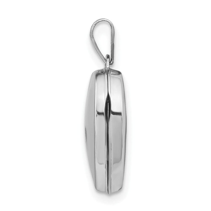 Lovely Rita's Pendants & Charms 14K White Gold Polished Plain 15mm Heart Locket