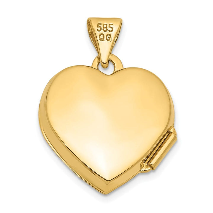 Lovely Rita's Pendants & Charms 14K Yellow Gold Polished Plain 15mm Heart Locket