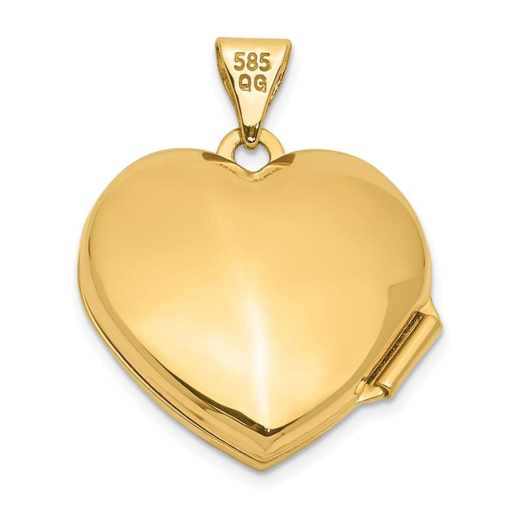 Lovely Rita's Pendants & Charms 14K Yellow Gold Polished Floral 18mm Heart Locket