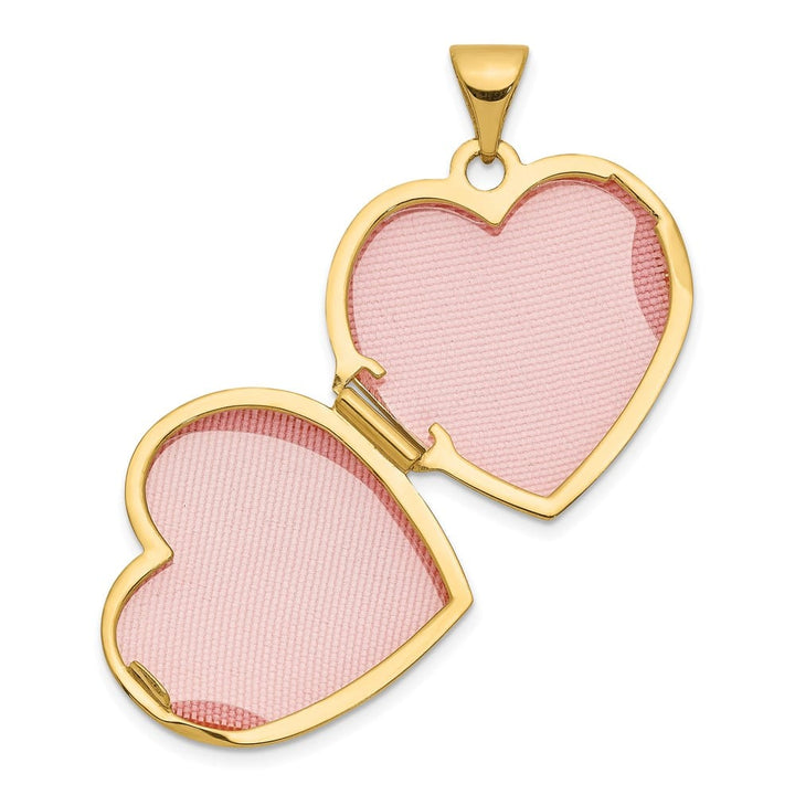 Lovely Rita's Pendants & Charms 14K Yellow Gold Polished Floral 18mm Heart Locket