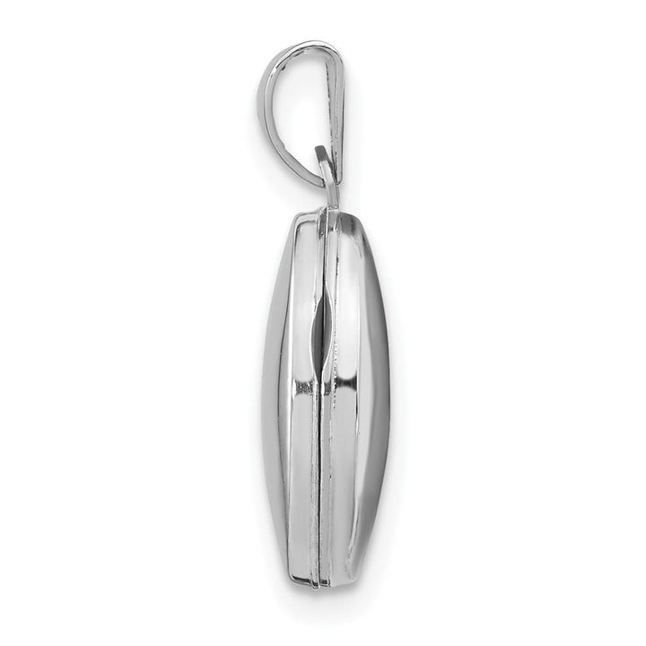 Lovely Rita's Pendants & Charms 14K White Gold Polished Plain 13mm Oval Locket