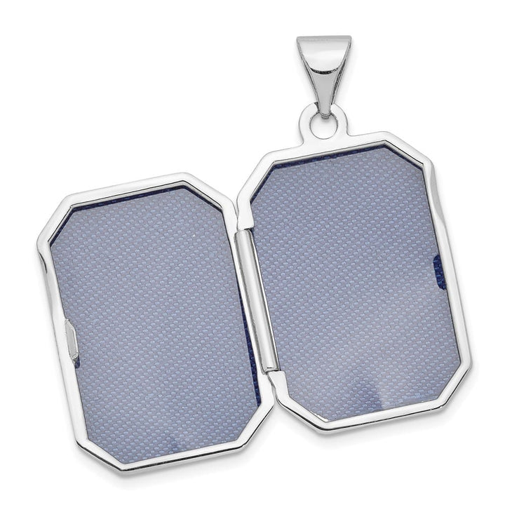 Lovely Rita's Pendants & Charms 14K White Gold Fancy Border 20x15mm Rectangle Locket