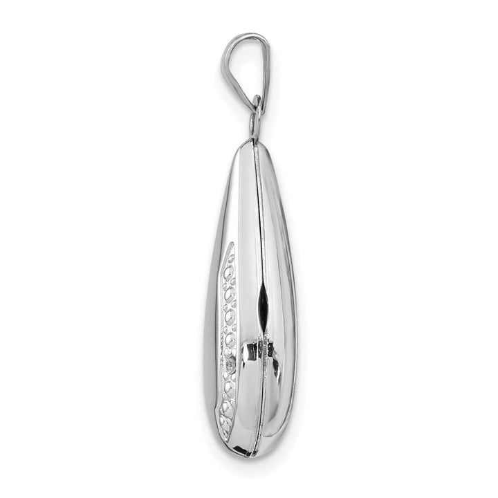 Lovely Rita's Pendants & Charms 14K White Gold Polished Diamond 21x13mm Teardrop Locket